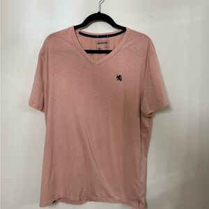 Express Men's Light Pink V-Neck Tee